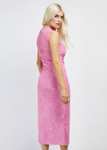 Girls on Film by Dani Dyer Pink Print Mesh Midi Dress for £16 + 99p collection @ Matalan