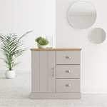 GFW Kendal Cabinet Unit with 3 Drawers & 1 Door Storage Cupboard (Grey or Slate Blue) - £56 @ Amazon