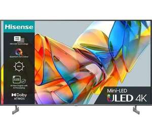 Hisense 65U6KQTUK 65 Inch Mini LED 4K UHD Smart TV (5 Year Warranty) || 55 Inch £339.99