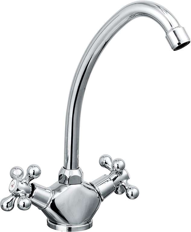 Bristan Cascade Penridge Traditional Kitchen Tap Chrome Twin Lever Flexi Pipes 5 Yr Warranty £16.99 With Code(UK Mainland) @ buyaparcel/eBay