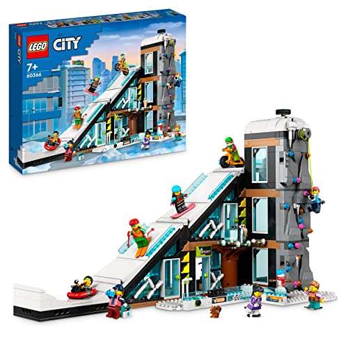 LEGO City Ski and Climbing Centre Toy Winter Sport Set 60366 - w/voucher