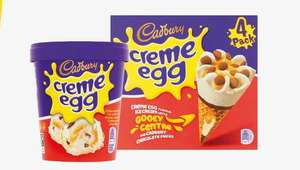Cadbury Creme Egg Cones 4x 100ml/Cadbury Creme Egg Tub 480ml - £2 Each Or Any 2 for £3 @ Heron Foods