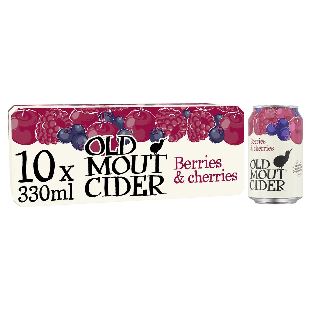 Old Mout cider Berries and Cherries 10 x 330ml 4% - with voucher applied at checkout - prime excl