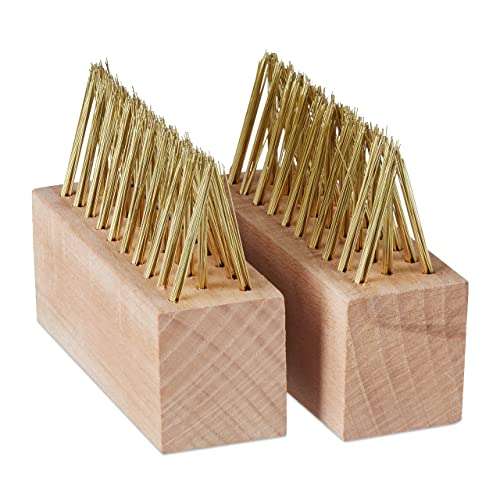 Relaxdays Joint Brush, Wire Brushes, Replacement Heads, Weeding, Moss Removal, Wall (Set of 2 ) - £2.53 @ Amazon