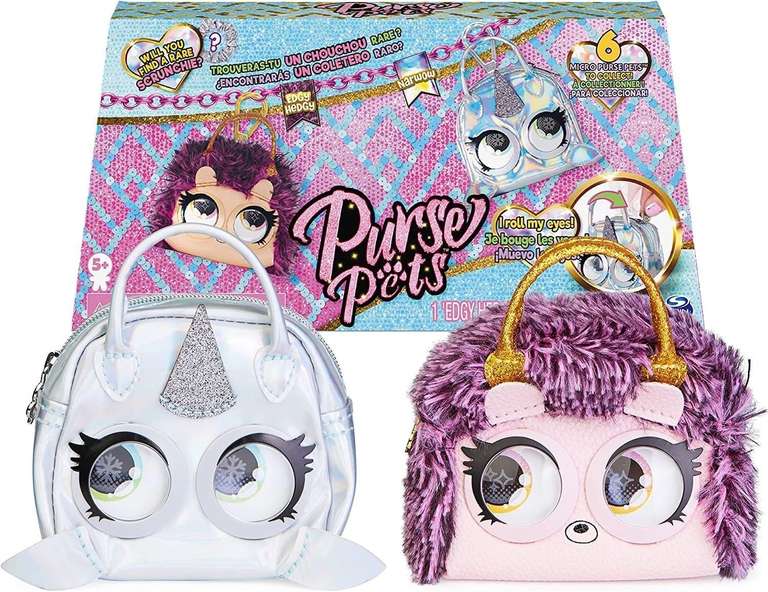 Purse Pets Micros Edgy Hedgy Hedgehog and Narwow Narwhal 2 Pack £11.99 at Bargain Max