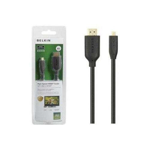 Belkin 3m High Speed 4K gold 1080p Micro or Mini HDMI to Full HDMI tablet phone Cable £4.12 delivered @ eBay/valutechnology