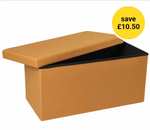Wilko Ochre Faux Linen Ottoman now £9.50 + Free Collection (Selected Stores) @ Wilko