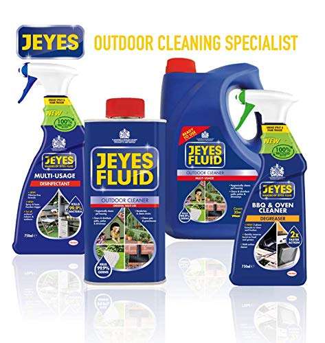 Jeyes Multi Usage Disinfectant Cleaner, Kills 99.9% of Bacteria, Trigger Spray for Outdoor & Indoor Use, 750 ml (£1.28 - £1.35 with S&S)