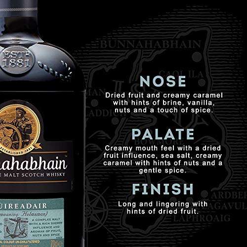 Bunnahabhain Stiuireadair Islay Single Malt Scotch Whisky 70cl back at £25 / £22.50 Subscribe & Save @ Amazon