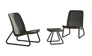 Keter Rio Patio Set, Table and Chairs - Graphite/Grey £74.99 @ Amazon