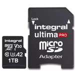 1TB - Integral UltimaPRO A2 V30 High Speed Micro SD Card (SDXC) UHS-I U3 + Adapter - 180/150MB/s R/W - £105.96 Delivered @ MyMemory