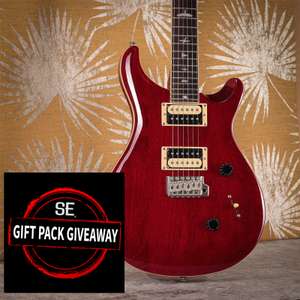 PRS SE Standard 24 Electric Guitar In Vintage Cherry With Gig Bag + Claim Free PRS Giftpack (Strings, Cable, Strap, Tuner & More)