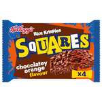 Kellogg's Rice Krispies Limited Edition Squares (£1.19 S&S + voucher) Chocolatey Orange Flavour Cereal Bars 4x36g