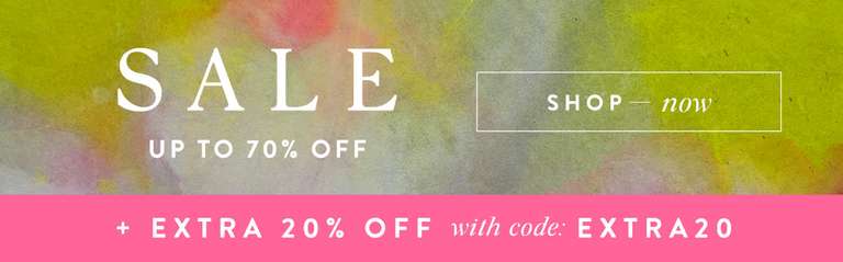 Extra 20% off the Up to 70% Sale with code @ Anthropologie