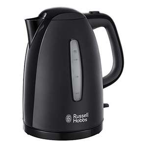 Russell Hobbs Textures Plastic Kettle 21271, 1.7 L, 3000 W - Black/Grey - £17 @ Amazon