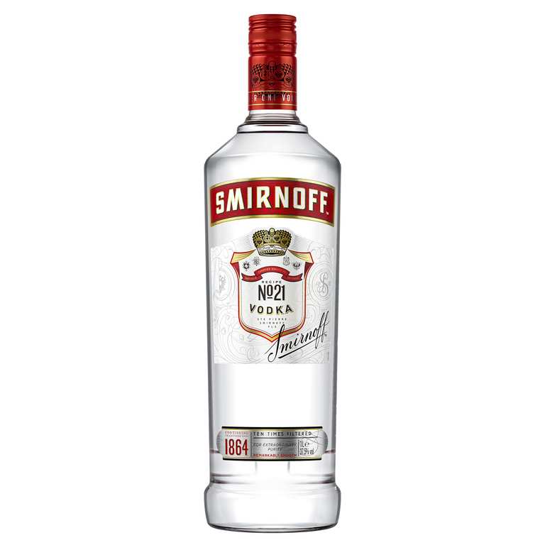 Smirnoff No. 21 Vodka, 37.5% vol 1L