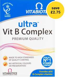 Vitabiotics Ultra B Complex 60 pack now £2.50 + Free Collection @ Wilko