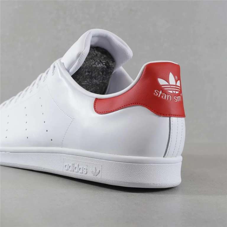 Mens adidas Originals Stan Smith Trainers - White/Red Size 20 £19.99 + delivery @ Brand X