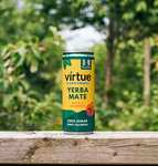 Virtue Yerba Mate, Natural Energy Drink, Sugar Free, Zero Cal, Vegan, Keto Friendly, Gluten Free - 12 x 250ml (Peach & Raspberry) £5.18 S&S