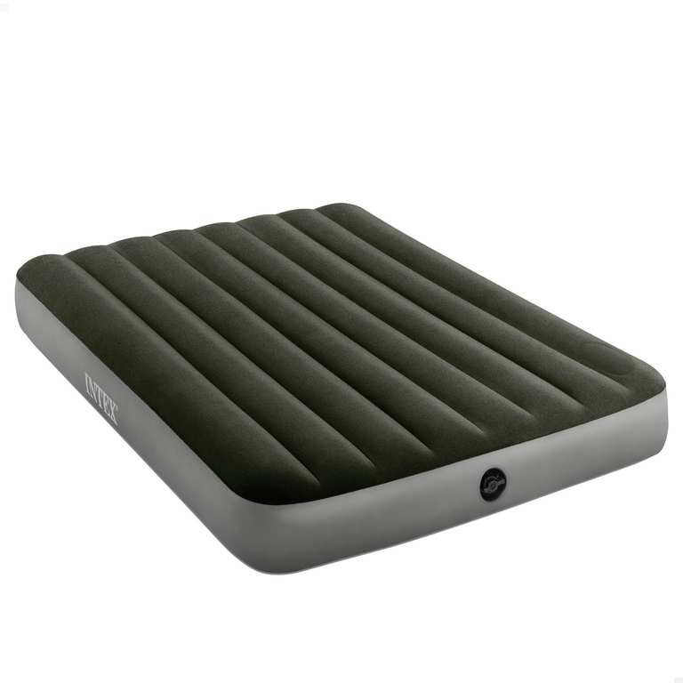 Intex Full Dura-beam Downy Airbed - Double camping mattress With built-in foot pump