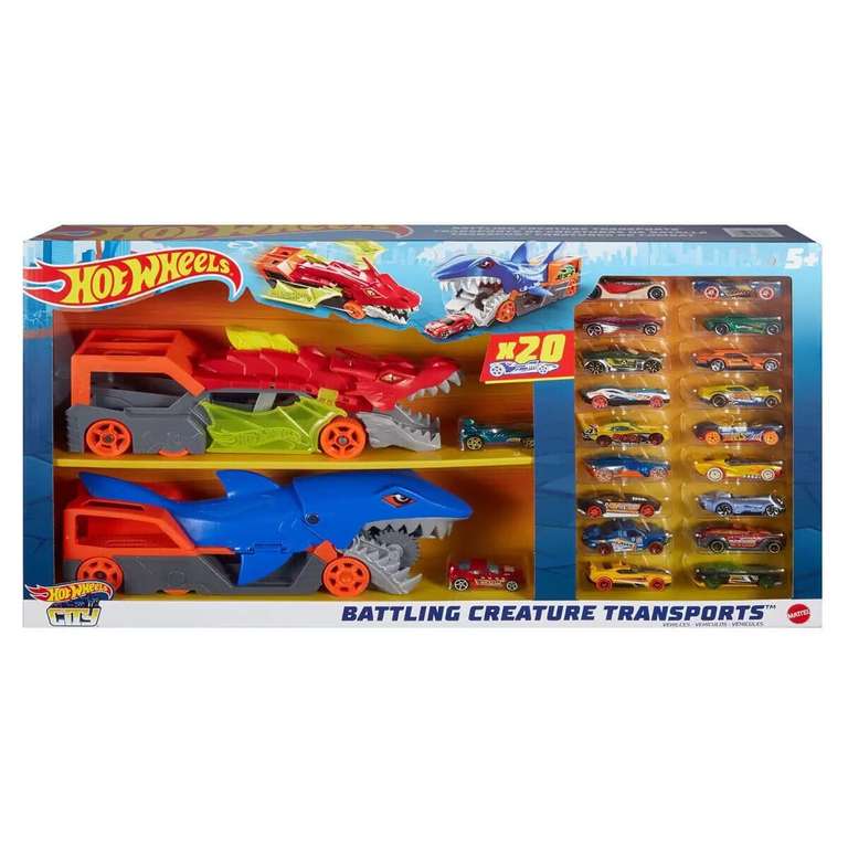 Hot Wheels Creatures Transporters Bundle Set with 20 Cars and 2 Haulers (4+ Years) - £29.98 @ Costco, Watford