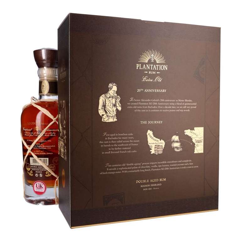 Plantation XO 20th Anniversary Double Aged Rum - Two Glass Gift Pack