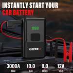 5-in-1 Jump Starter Power Pack, 3000A Car Jump Starter w/ Air Compressor for 12V Vehicles w/ Digital Display - w/Code, Sold By GREPRO FBA