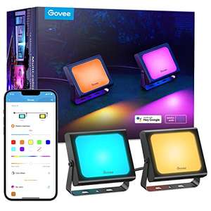 Govee Outdoor RGBIC Flood Lights 2 Pack With App / Alexa Control - £32.99 Delivered @ Govee UK / Amazon