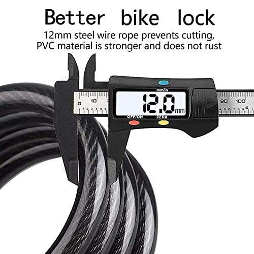 REHKITTZ Bike Lock Bicycle Locker Combination 5 Digit 120cm/12mm Various Colours Sold by 4US FBA