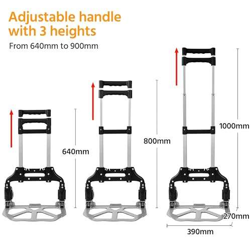 Yaheetech Aluminium Folding Foldable Hand Trolley, Sack 75kg Load Capacity sold by Yaheetech UK FBA