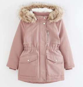 Girls Pink parka coat - Free C&C