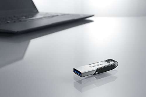 SanDisk Ultra Flair 256GB, USB 3.0, 150MB/s Read, Durable, Sleek Metal Casing, Silver/Black