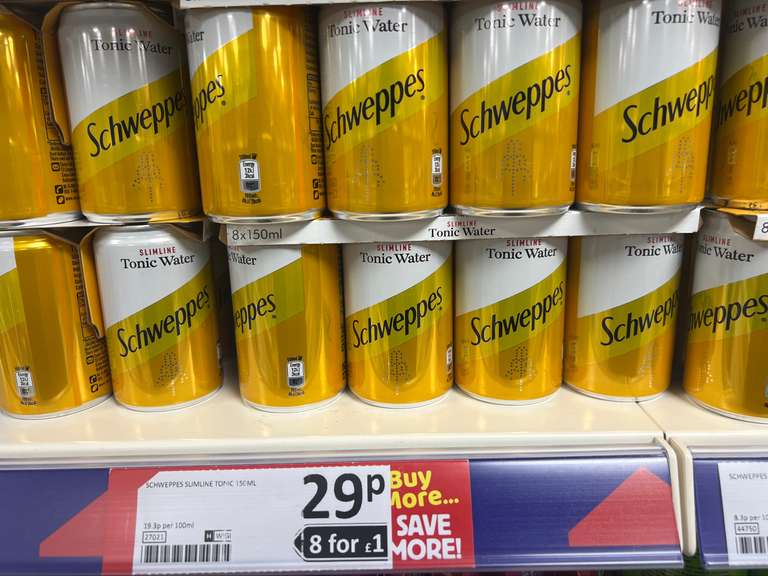 Schweppes Slimline Tonic 150ml - 8 for £1 - Instore Nottingham