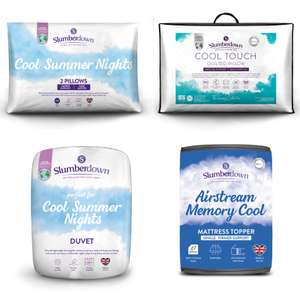 Slumberdown Cool Range Sale - EG - Firm Support Side Sleeper Pillows 4 for £15 / 4.5 Tog Duvets From £11.50 + Free Delivery @ Sleepseeker