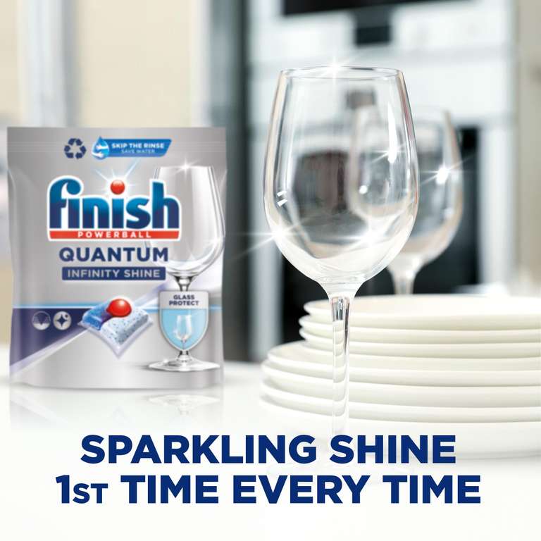Finish Quantum Infinity Shine Dishwasher Tablets Bulk (Pack of 2) 166 tablets. £19.89 Save 15% with subscribe & save voucher