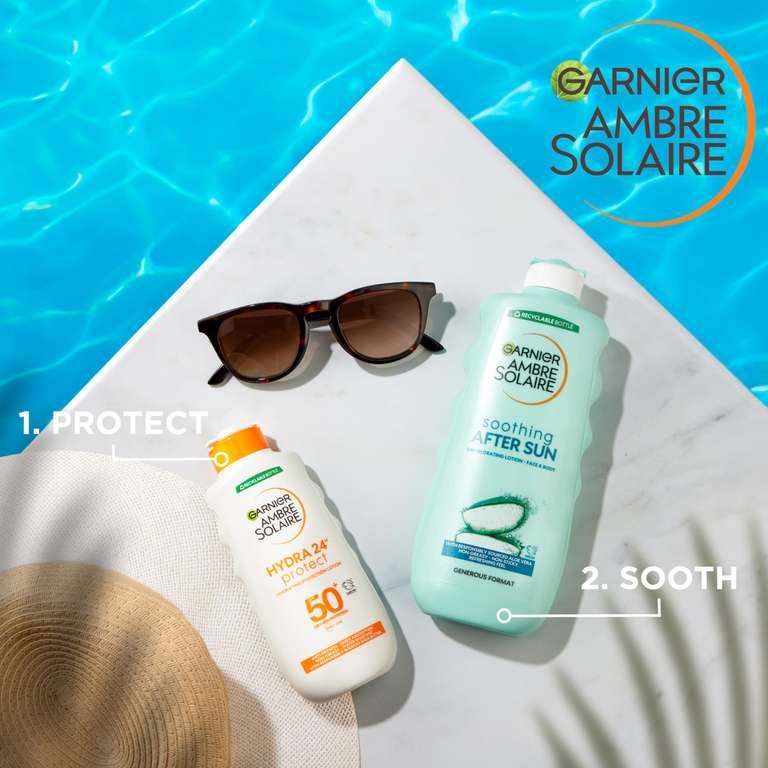 Garnier Ambre Solaire Hydra 24 Hour Protect Lotion, Sun Protection Factor 50, 200ml (£4.75/£4.25 on Subscribe & Save) + 5% off 1st S&S