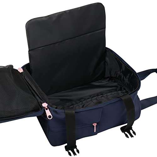 Cabin Max Narvik 2.0 Stowaway 20L Trolley Case 40x20x25 cm (Navy/Pink)  £39.99 - Sold and dispatched by Cabin Max UK on