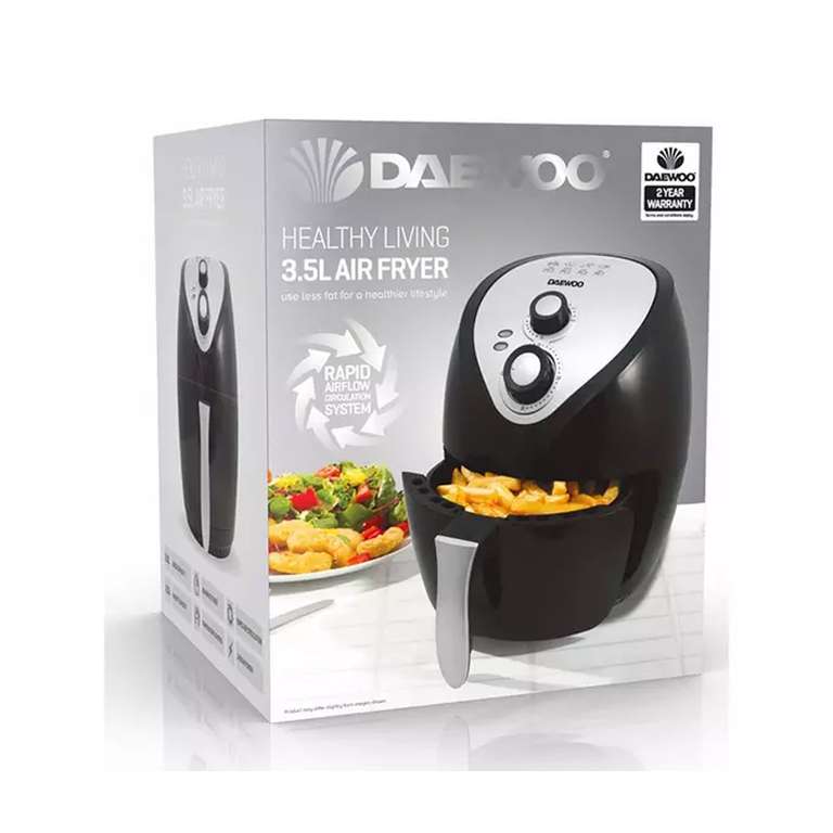 Daewoo 3.6L Air Fryer With 2 Year Warranty - £29.99 Using Click & Collect / £32.98 Delivered @ Currys