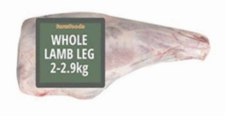 Whole Leg of Lamb up to 2.5kg - £14.99 at Farmfoods