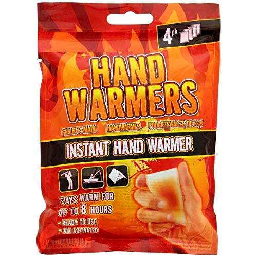 Slamtech Instant Hand Warmers Extra Value Ideal for Cold Mornings Football Matches Camping 4Pk - £3.98 @ Amazon