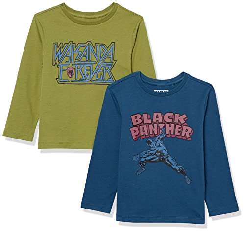 Amazon Essentials Disney | Marvel | Star Wars Boys and Toddlers' Long-Sleeve T-Shirts, Pack of 2 - £5.81 @ Amazon