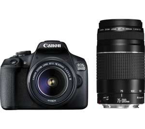 CANON EOS 2000D DSLR Camera with EF-S 18-55 mm f/3.5-5.6 III & EF 75-300 mm f/4-5.6 III Lens £499 @ Currys