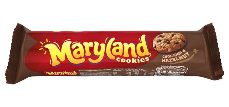 Maryland Choc Chip & Hazelnut Cookies 136g - Leeds