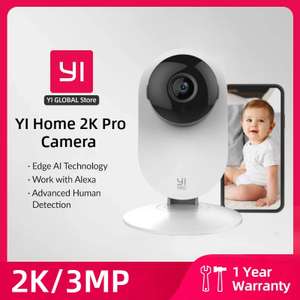 YI 2K 3MP Wifi Smart Home Camera /Smart AI Detection/Enhanced Night Vision/Alexa (EU plug) using coupon @ YI GLOBAL Store