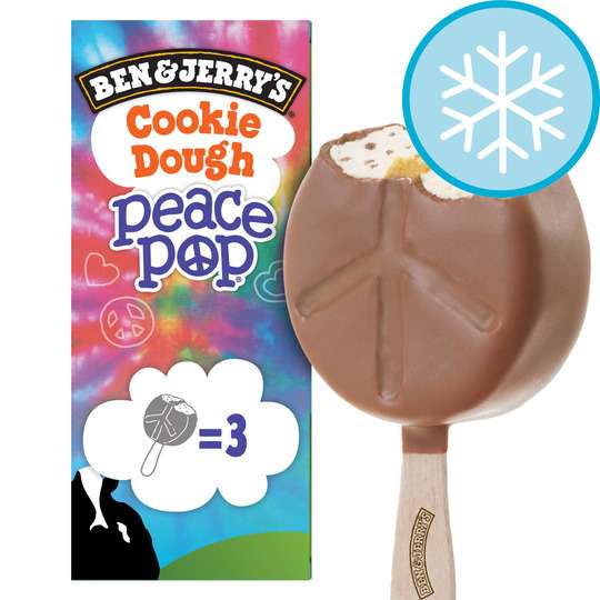 Ben and Jerrys cookie dough peace pop -3 pack for £1 FarmFoods York