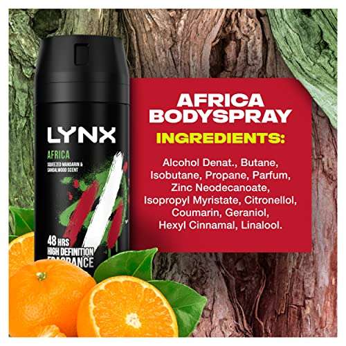 Lynx Africa 48 hours 150ml : Usually dispatched within 1 to 3 weeks £1.89 @ Amazon
