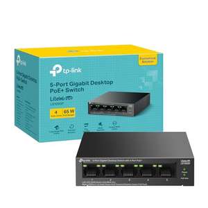TP-Link 5-Port Gigabit Desktop Network Switch with 4-Port PoE+, up to 10 Gbps switching capacity, 65 W PoE Budget, up to 250 m Transmission