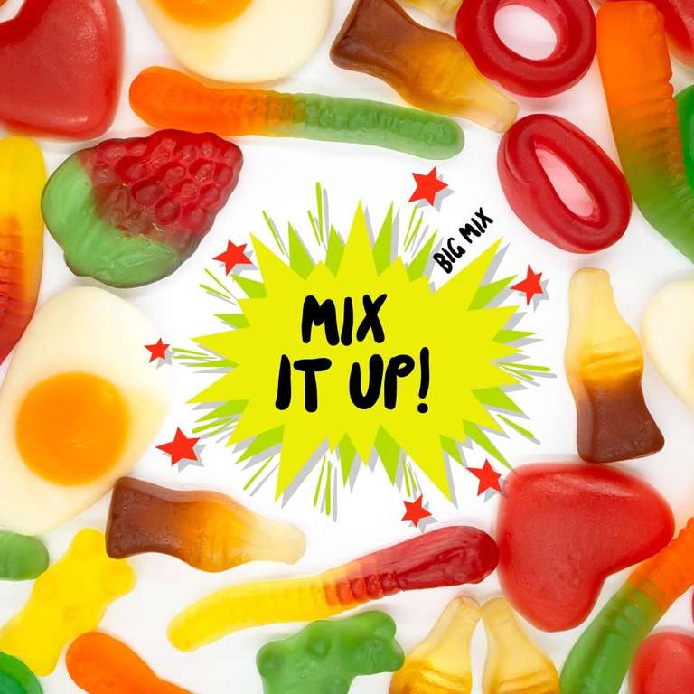 Bebeto Big Mix Gummy Sweets, Chewy Fruity Sweets, Single Pack, 150g