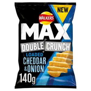 Walkers Max Double Crunch Loaded Cheddar & Onion 140g Packs 50p Instore @ The Company Shop