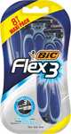 Bic Flex 3 Comfort Men's Razors, Pk 8 - with Three Movable-Blade Razors and Lubricating Strips for an Extra Smooth Shave - £3.98 @ Amazon